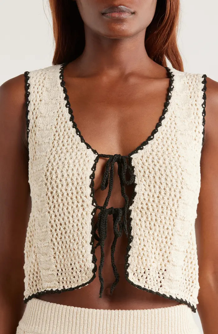 Tie Front Cover-Up Vest | Nordstrom