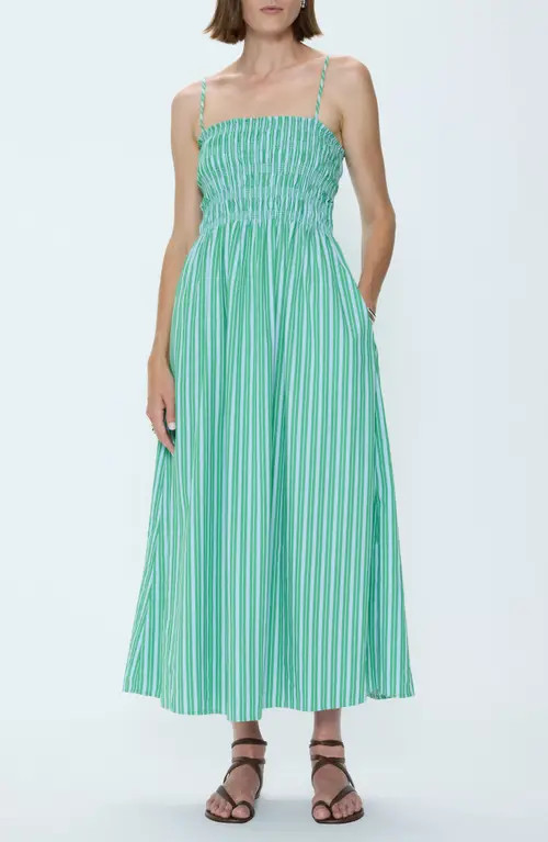 Pistola Bianca Maxi Sundress in Green Blue Stripe at Nordstrom, Size Large | Nordstrom