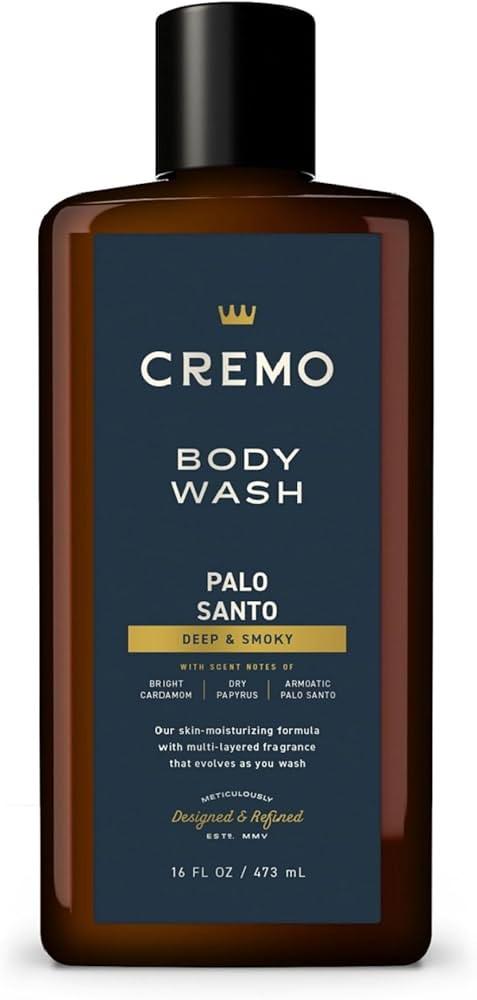 Cremo Body Wash Men, Notes of Bright Cardamom, Dry Papyrus and Aromatic Palo Santo, 16 Fl Oz | Amazon (US)