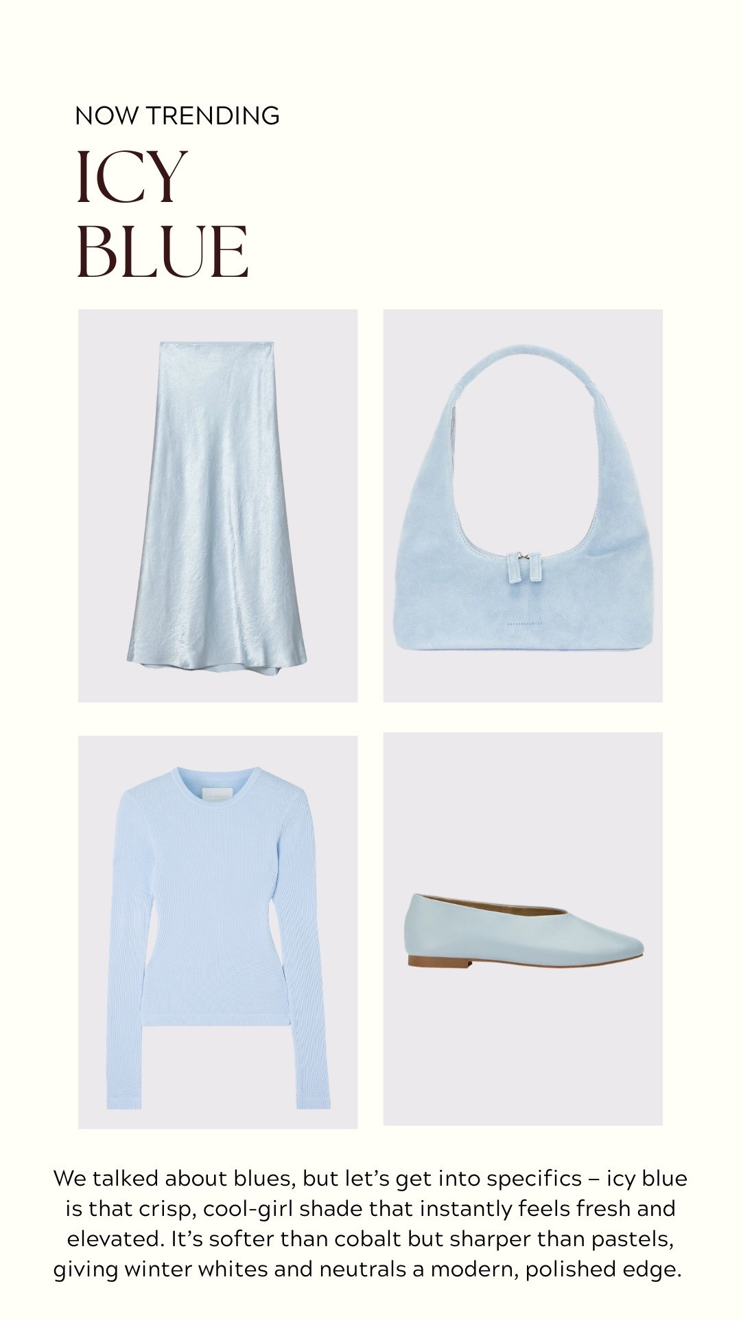 Try an icy-blue for that crisp, cool girl shade 

#LTKSeasonal #LTKPetite #LTKootd