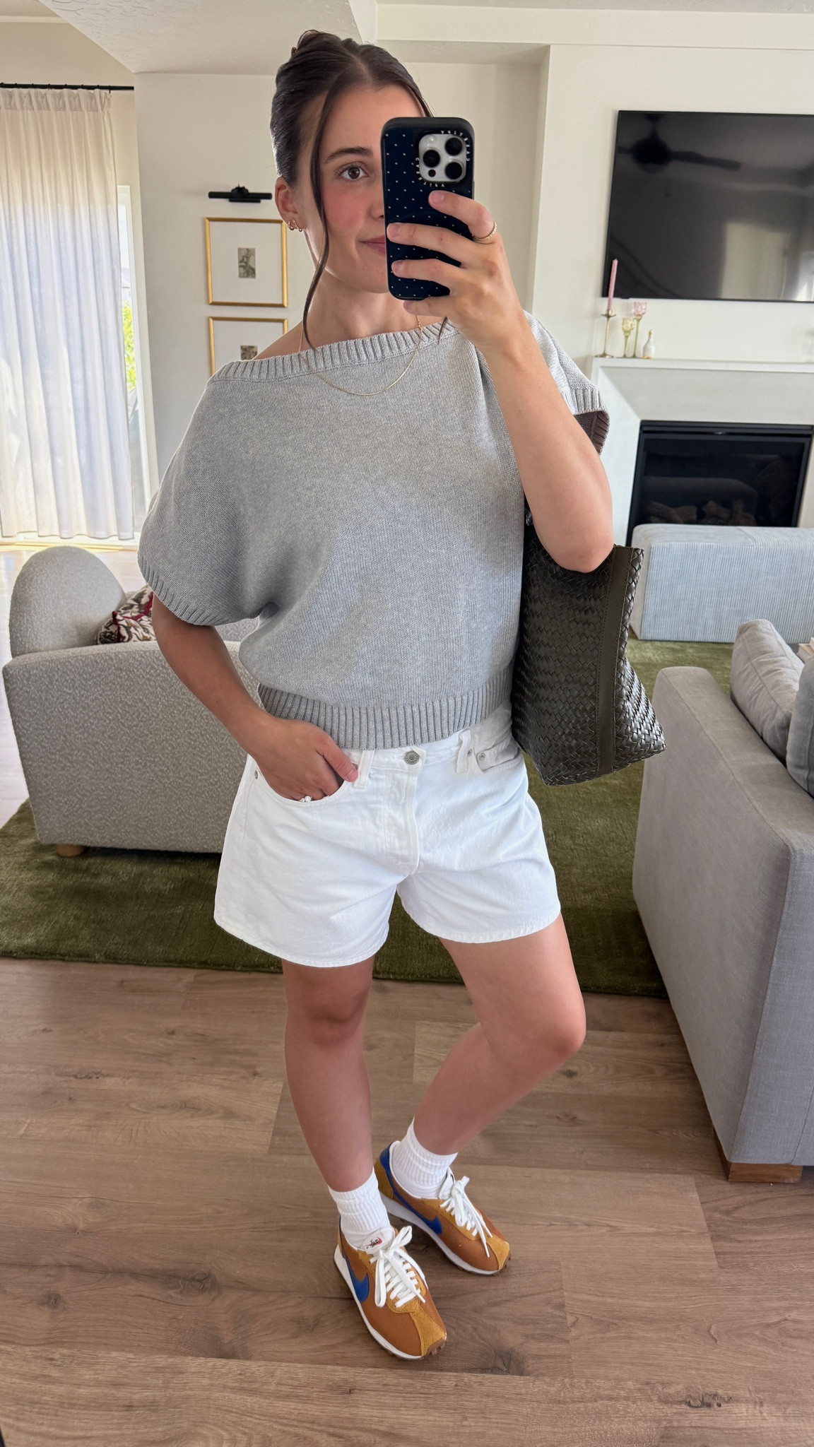 Small Hermosa sweater + sized up to a 28 in the agolde Parker shorts but wish I just sized up to 27! Love my LD1000 🧡💙👟

#LTKmomlife #LTKSeasonal #LTKootd