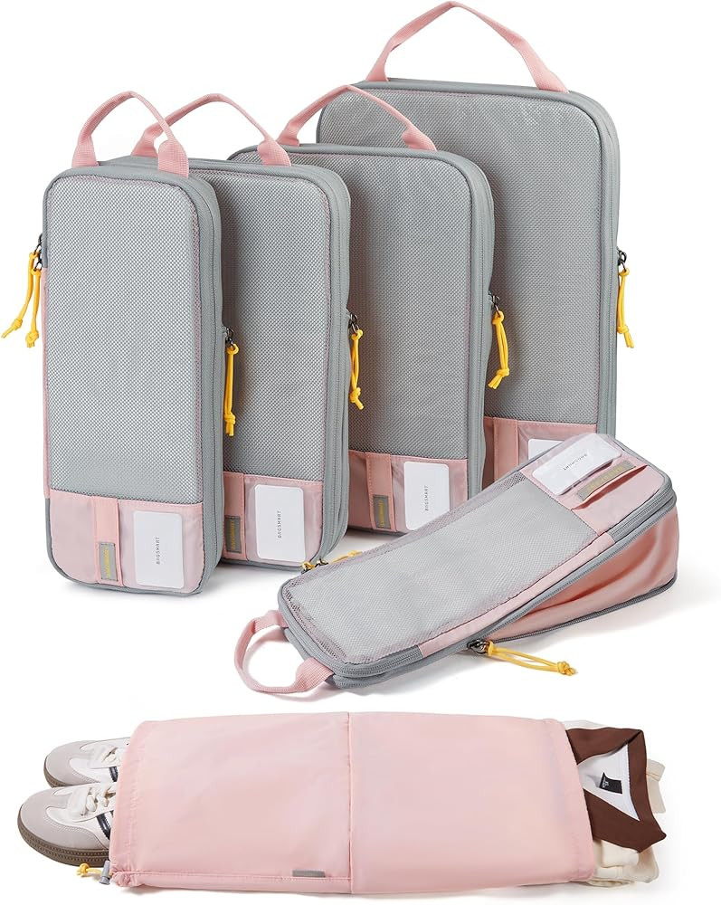 BAGSMART 6 Set /4 Set/2 Set Compression Packing Cubes for Travel, Lightweight Luggage Organizer B... | Amazon (US)