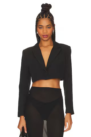 superdown Ryan Blazer Top in Black from Revolve.com | Revolve Clothing (Global)