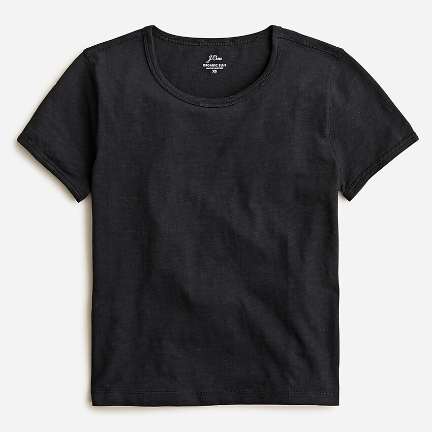 '90s cropped organic slub cotton T-shirt | J. Crew US