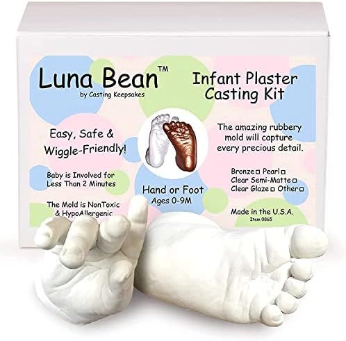 Luna Bean Baby Keepsake Hand Casting Kit - Plaster Hand Mold Casting Kit for Infant Hand & Foot Mold | Amazon (US)
