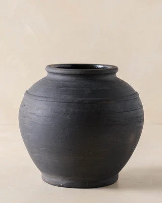 Rustic Black Hand-Made Vase | Magnolia