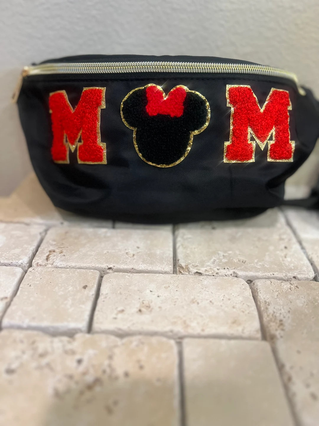 MOM Fanny Pack Waist Bag Crossbody Bag Adult Travel Bag Mama Disney Bag Chenille Patches  Sewn On | Etsy (US)