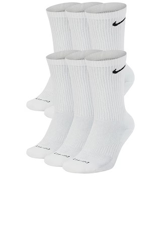 Nike Everyday Plus Cushioned Socks 6-pack in White & Black from Revolve.com | Revolve Clothing (Global)