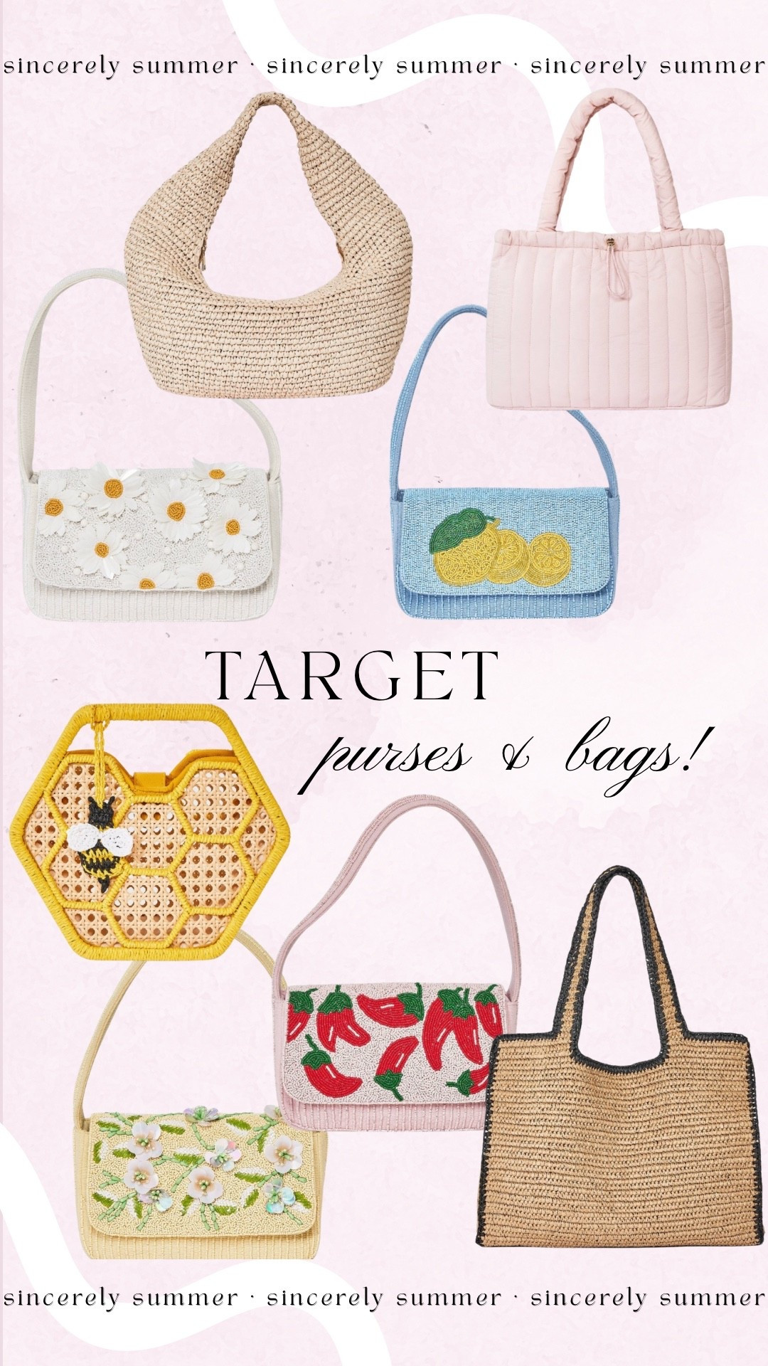 These Target bags are SO stinking cute! I need all of them!!! 