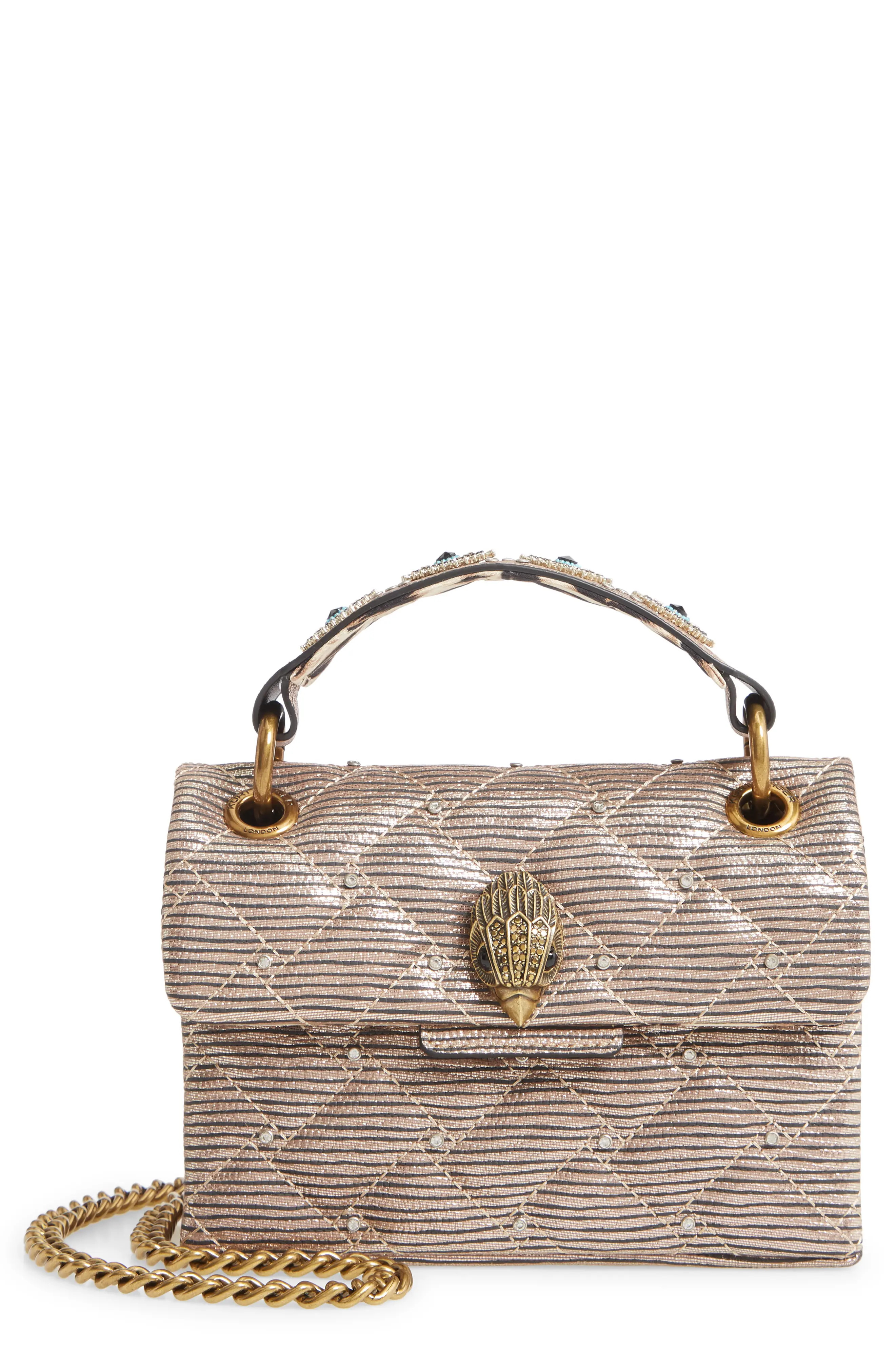 Kurt Geiger London Mini Kensington Quilted Crossbody Bag - Metallic | Nordstrom