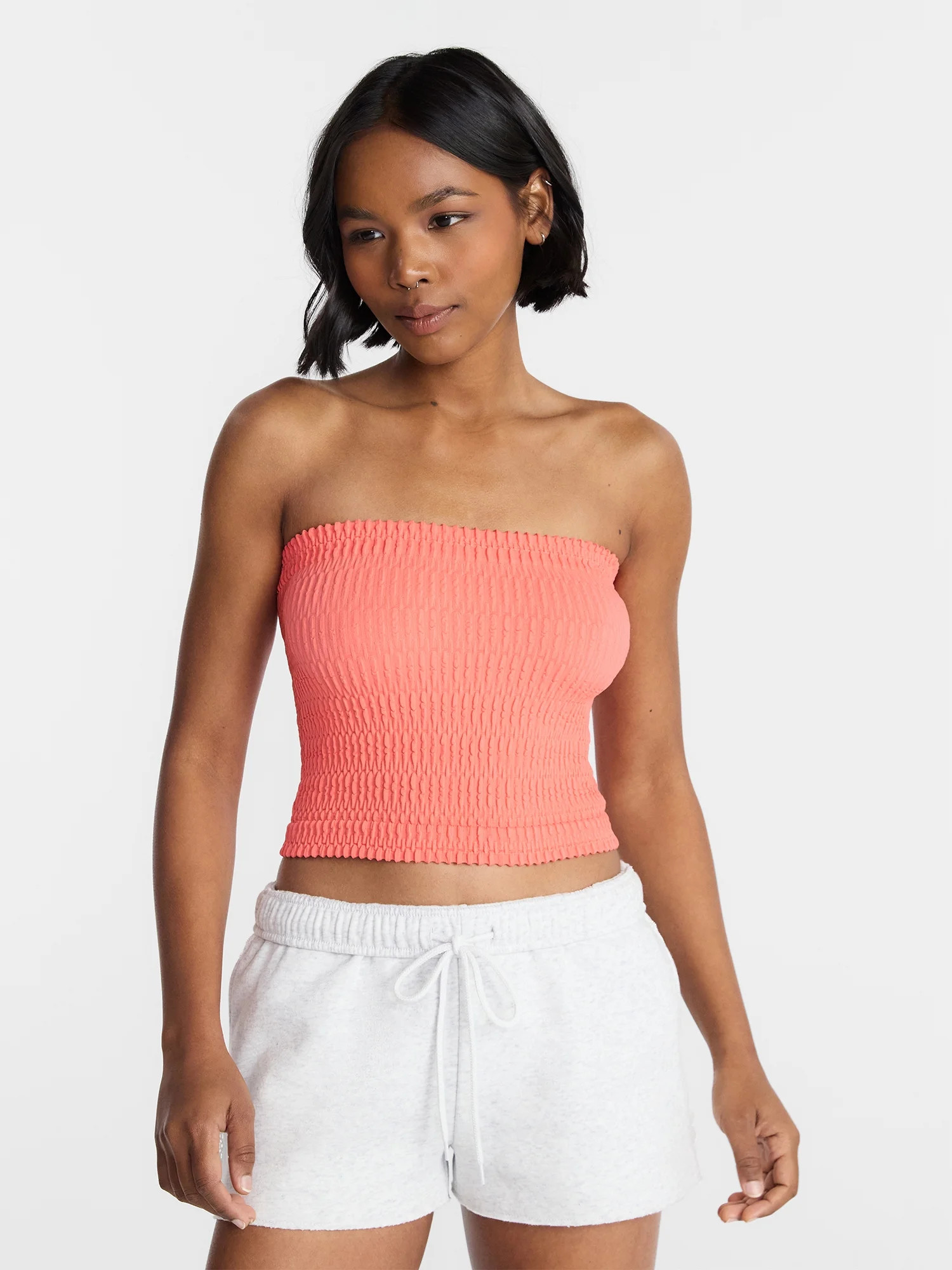 No Boundaries Seamless Textured Tube Top, Women's XXS-XXL | Walmart (US)
