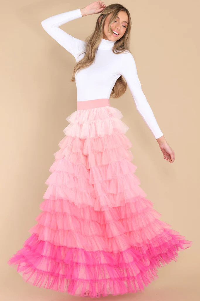 Your Heart Is Mine Pink Multi Skirt | Red Dress 