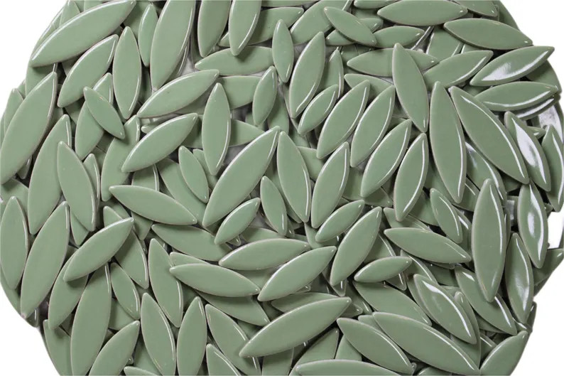 Mossy Green Ceramic Petal Mosaic Tiles: 200g Floral DIY Craft Supplies - Etsy | Etsy (Global)