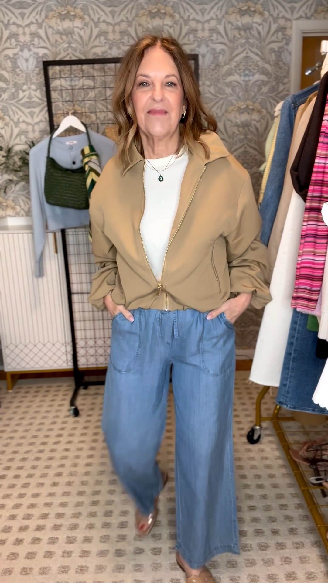 Easy jacket & pants outfits. Fit tts. Pants run tts. I sized up for a looser fit. 

#LTKSaleAlert #LTKootd #LTKOver40