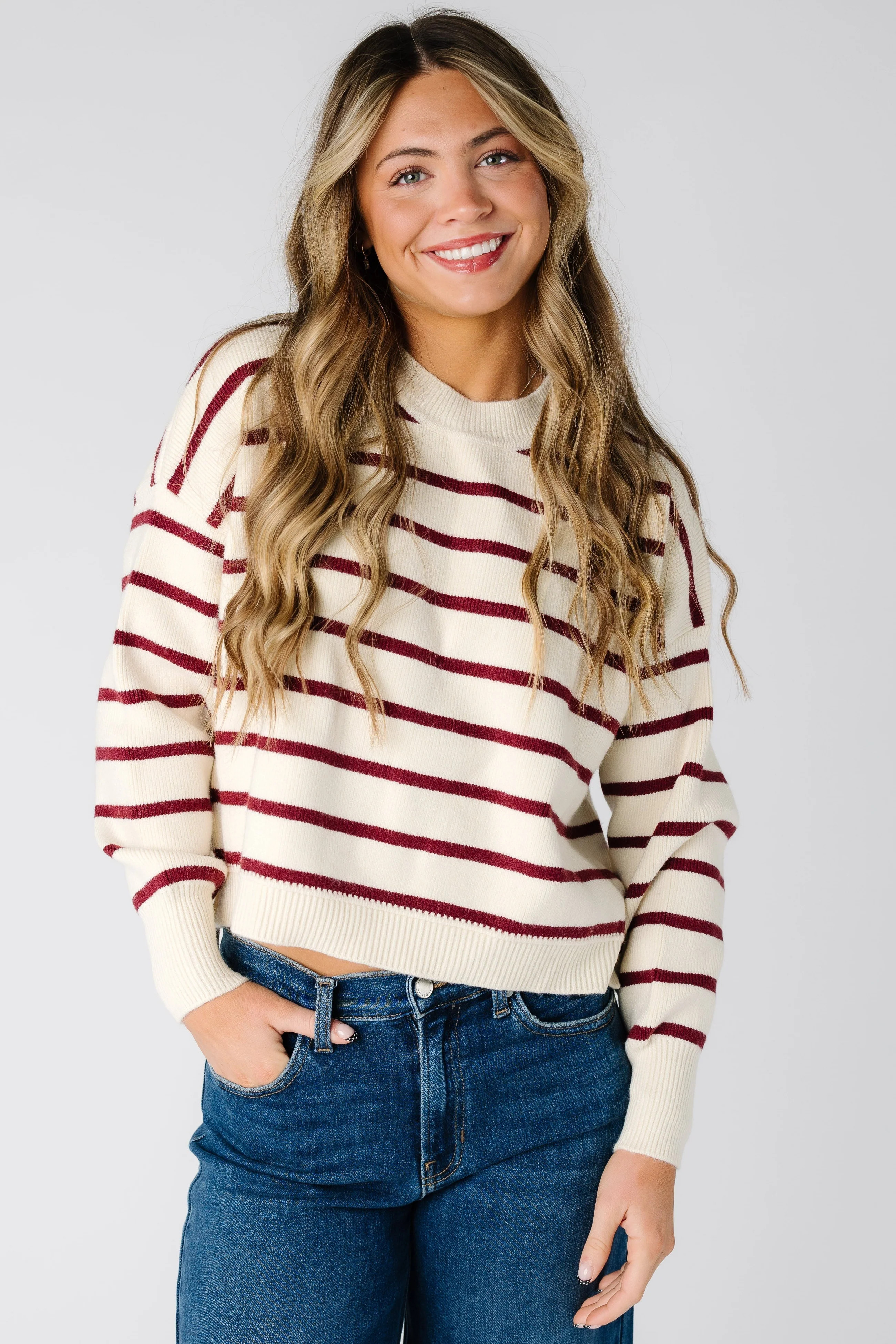 The Bourdeaux Stripe Sweater | Called To Surf
