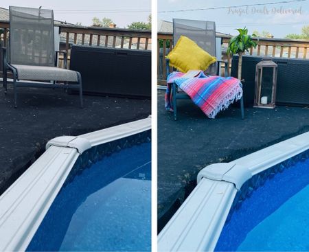 Updated my pool deck to become my summer oasis reading spot! Added a few pops of color and relaxing elements and this space really became my own! #ad all elements found on Walmart!! 

#LTKfamily #LTKhome #LTKSeasonal