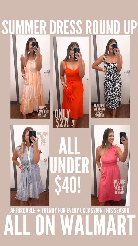 The cutest @walmartfashion finds for summer! The ultimate dress haul for every single occasion this summer — from summer vacations, to weddings, or date night! // 🚨size reference help while shopping: I’m wearing an XS in everything but a S in the blue striped. A size down one in all for reference! They all have a generous fit. // 


Summer dresses
Summer trip
#walmartpartner
#walmartfashion 


#LTKunder50 #LTKstyletip #LTKFind