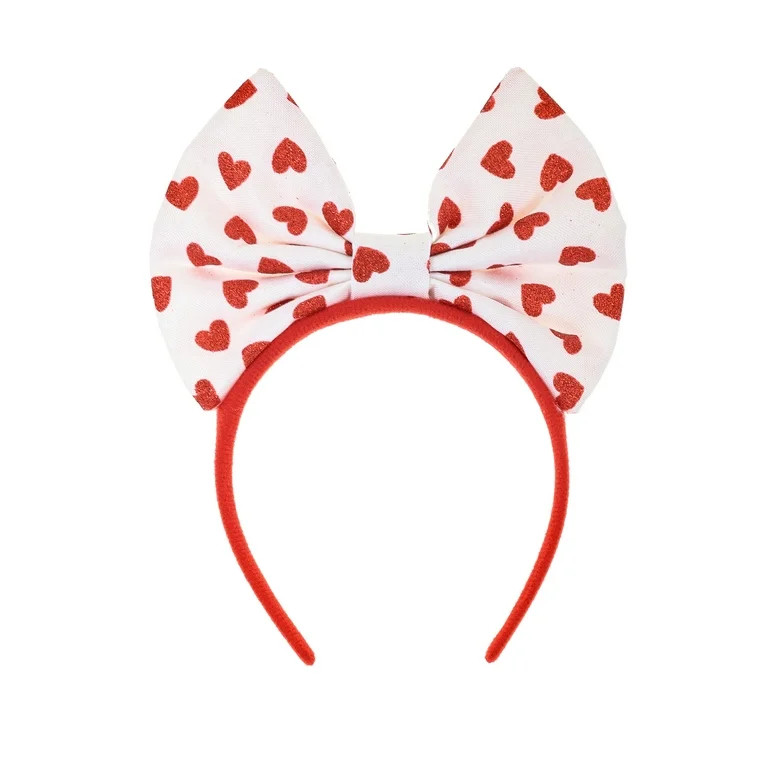 Way to Celebrate Valentine's Day Heart Dot Bow Headband, 1 Piece | Walmart (US)