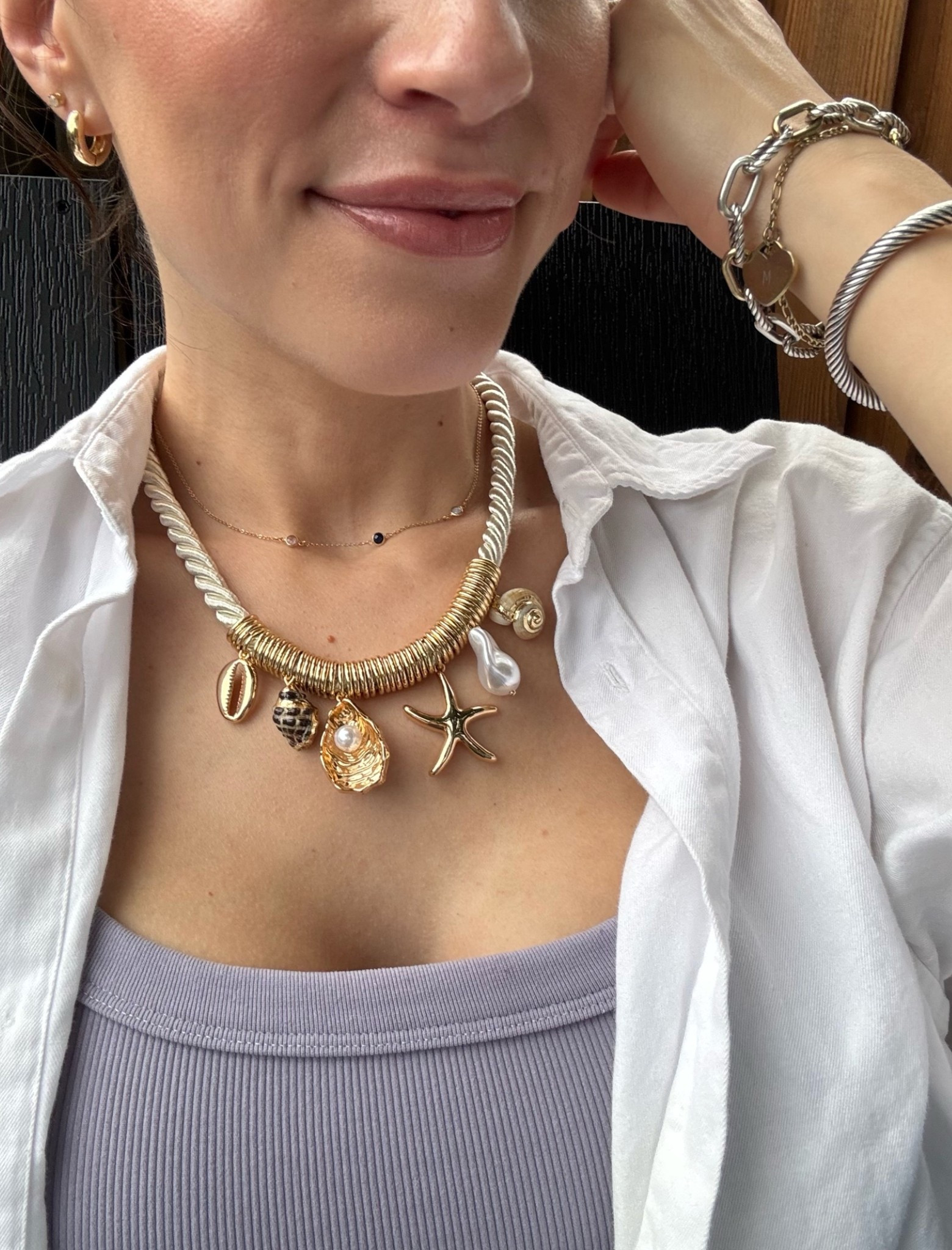 Seashell necklace + bracelets linked!!