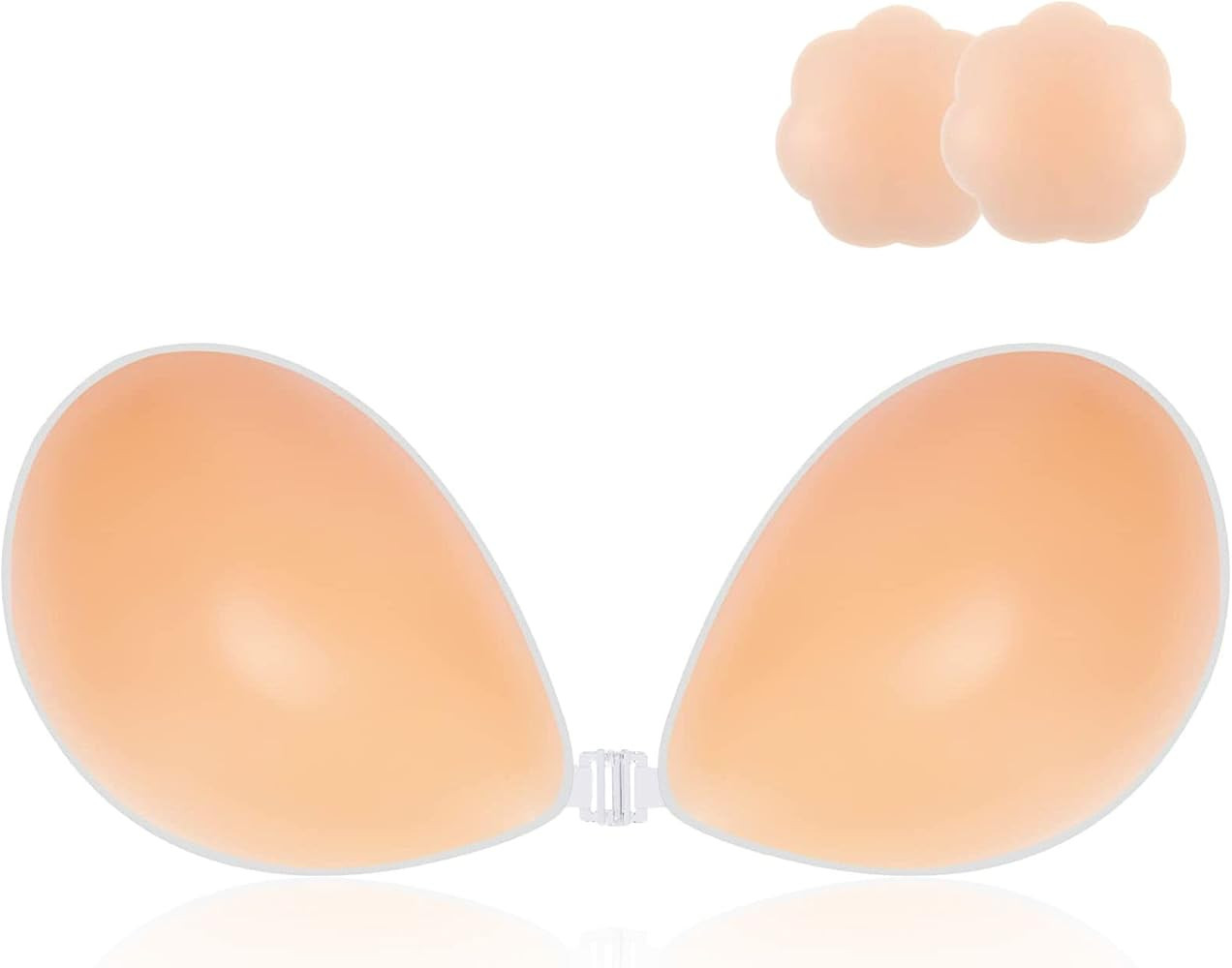 CatoFree Push Up Invisible Bra, Backless Strapless Sticky Adhesive Bra for Women | Amazon (UK)