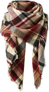 Click for more info about Women's Fall Winter Scarf Classic Tassel Plaid Scarf Warm Soft Chunky Large Blanket Wrap Shawl Sc...