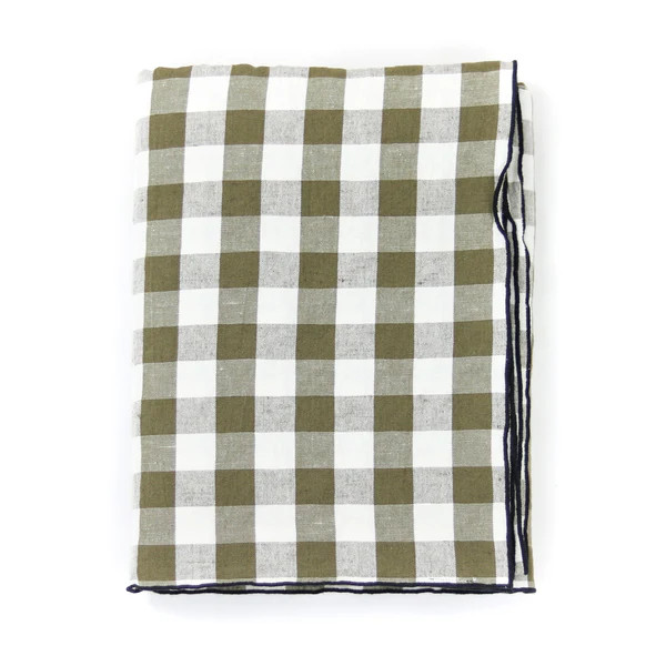 Gingham Tablecloth, Khaki | The Avenue