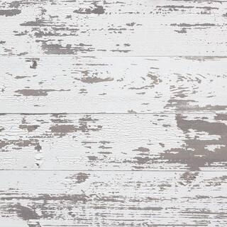 Timeline Wood 11/32 in. x 5.5 in. x 47.5 in. Distressed White Wood Panels (6-Pack) | The Home Depot