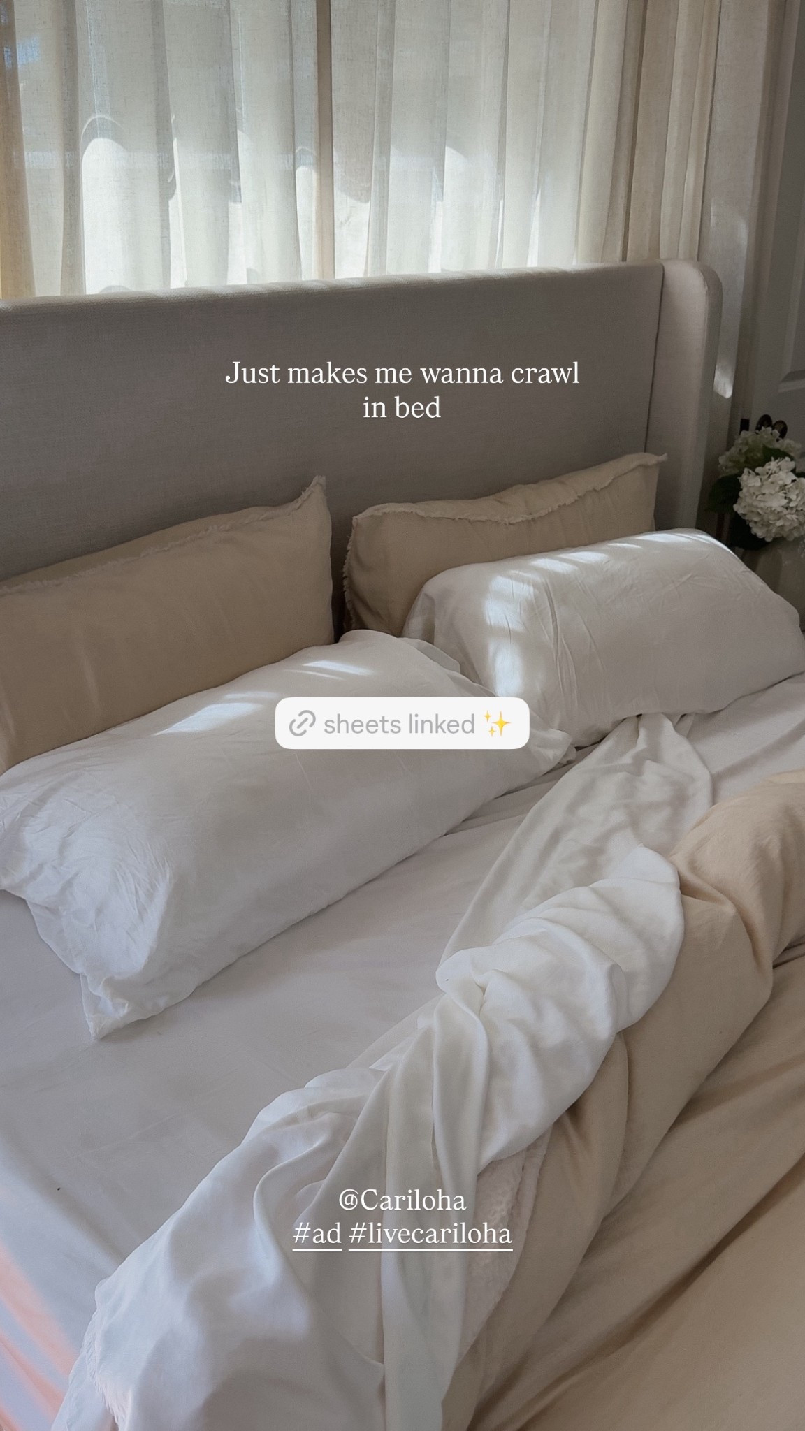 The softest sheets!!! These @cariloha sheets stay nice and cool during the warmer months, perfect for a spring refresh to your bedding!  You can use STAGEDBYANA35 to receive 35% off sitewide, 25% off mattresses & bases. Active until May 31st. #ad #livecariloha

#LTKHome