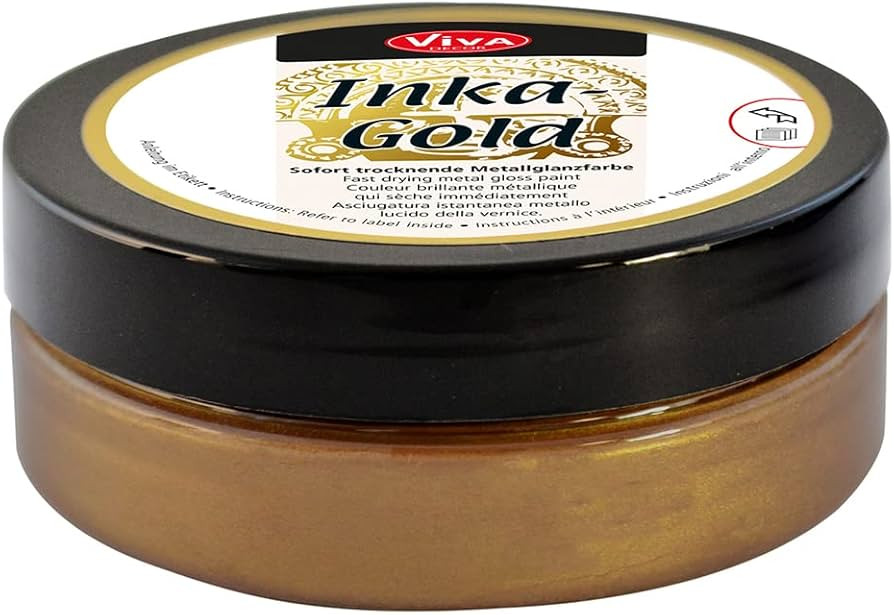 Viva Decor Inka Gold Gilding Wax2.3 oz (Golden Brown) - Wax-Based Metallic Polishing Paste. Quick... | Amazon (US)