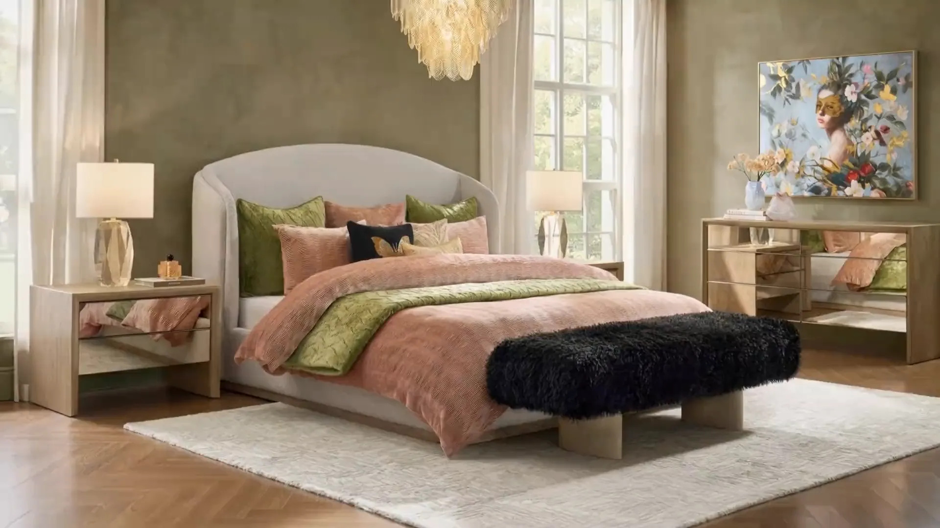 Vera Velvet Bedding Set - Mocha Rose | Z Gallerie