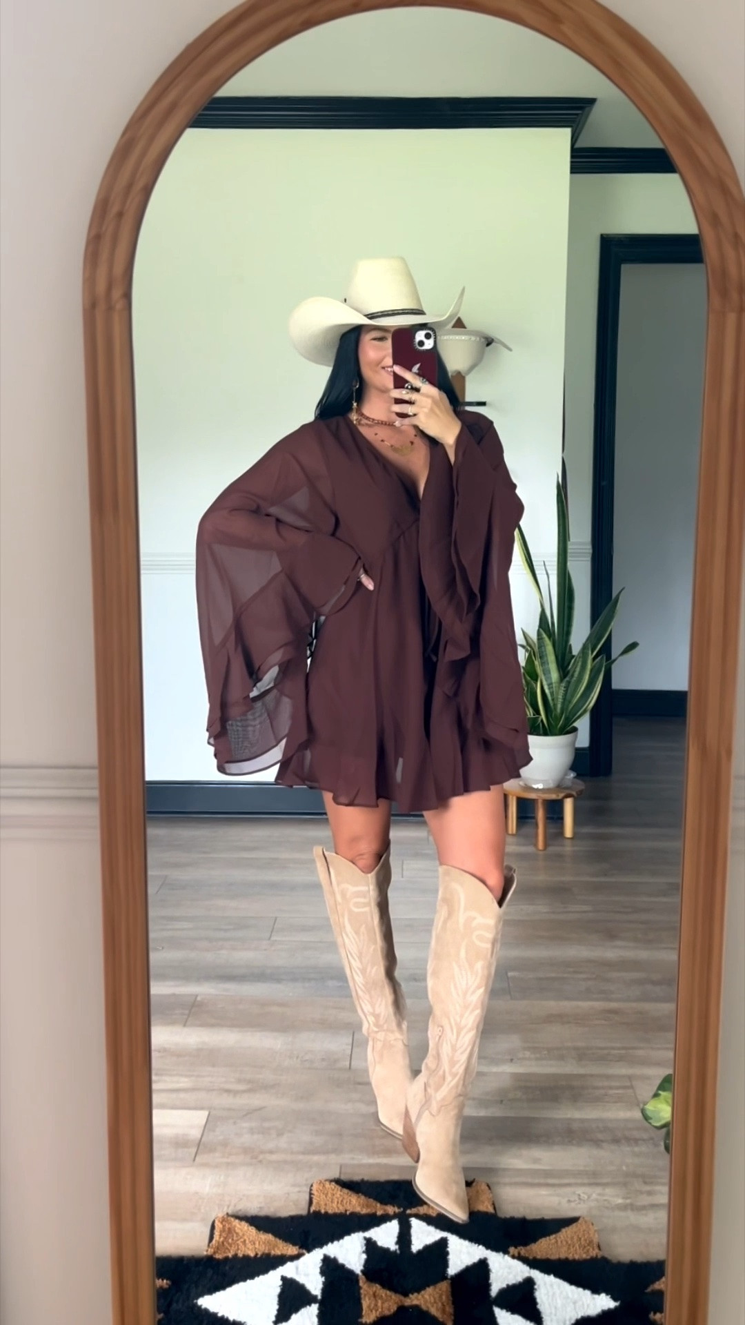 This dress is a western bohemian dream 💭 wearing xs. It is super short so if you’re taller I’d avoid this one! Code LORILYNN35 or LORIG30 to save on knee high boots

#LTKootd #LTKgrwm #LTKSeasonal