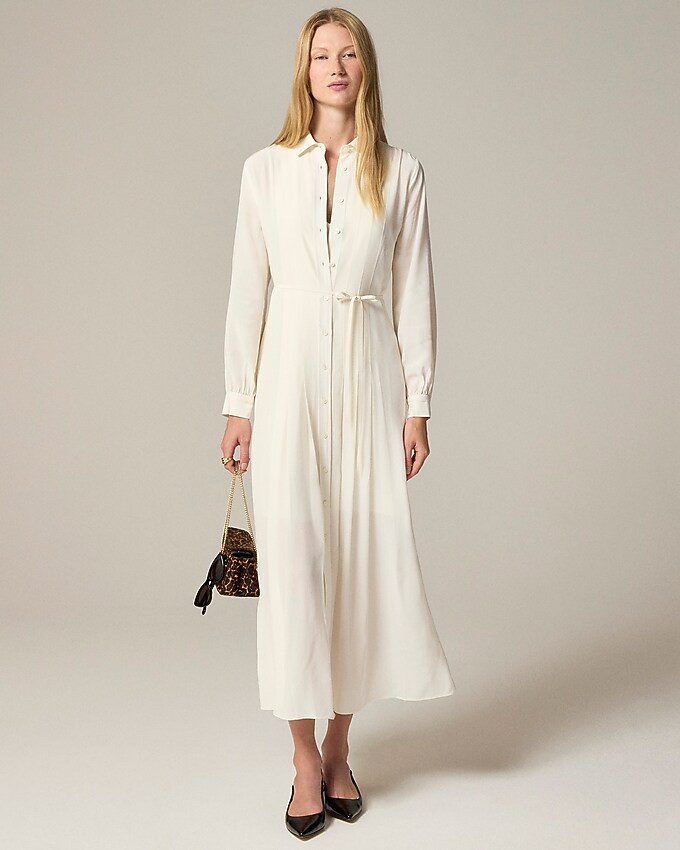 Drapey pleated shirtdress | J. Crew US
