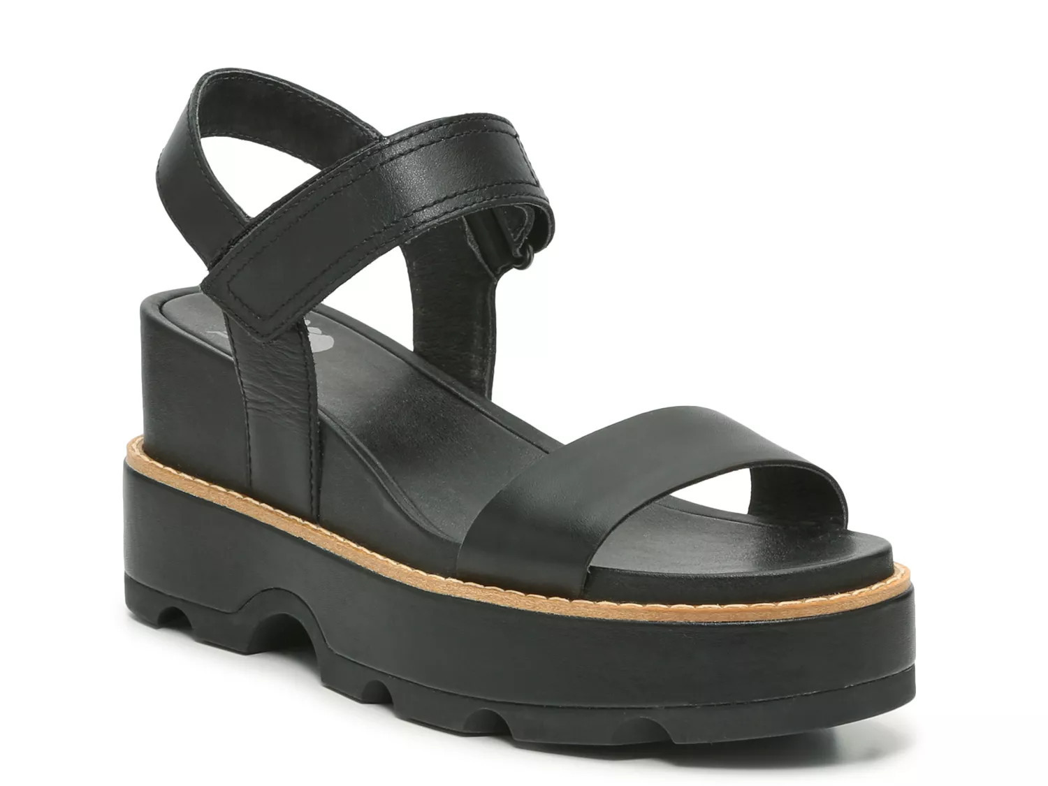 SOREL Joanie IV Wedge Sandal | Women's | Black | Size 9.5 | Sandals | DSW
