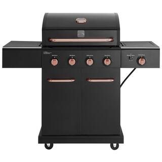4-Burner plus Side Burner Propane Gas Grill with Copper Accents | The Home Depot