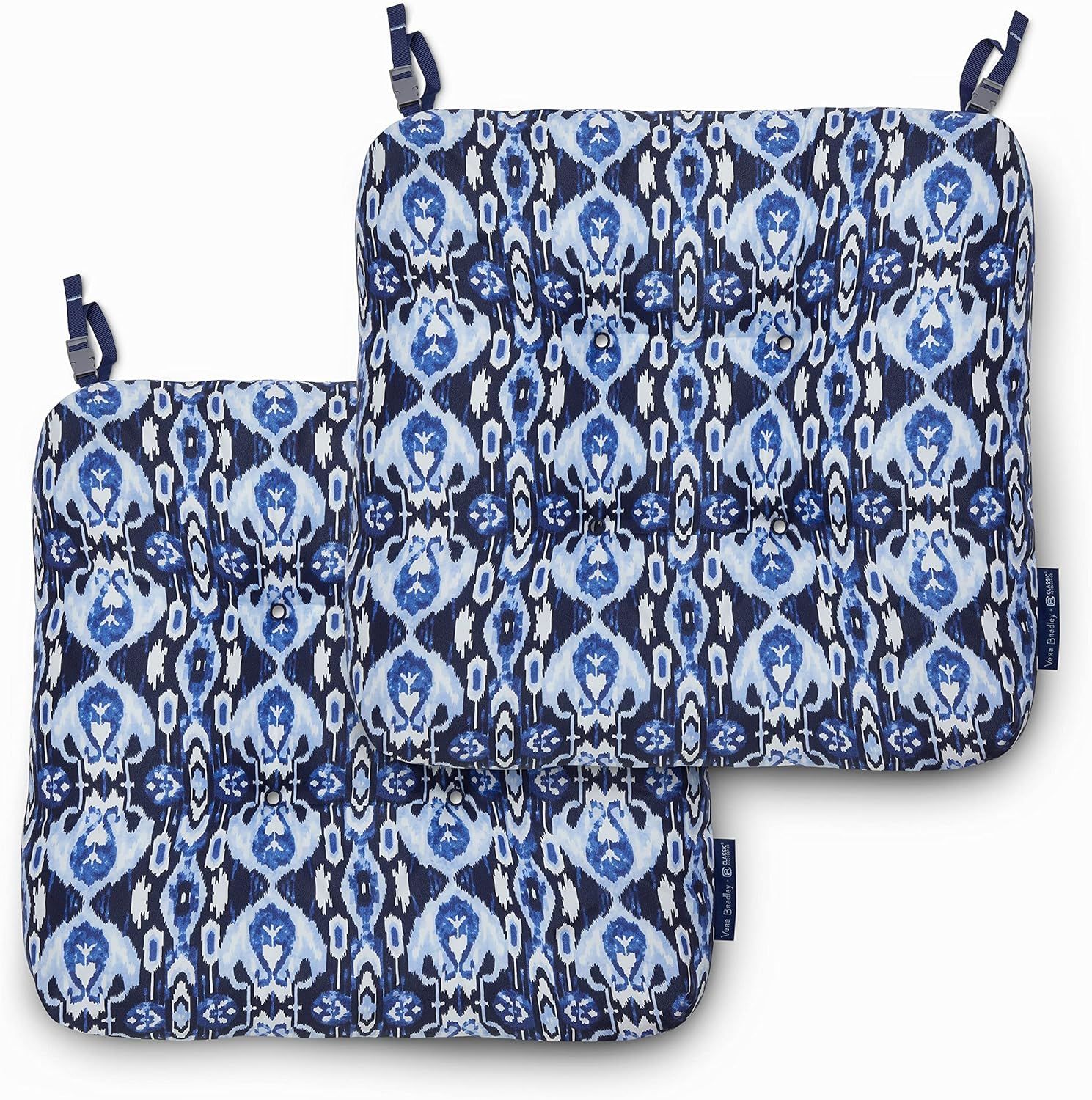 Vera Bradley by Classic Accessories Water-Resistant Patio Chair Cushions, 19 x 19 x 5 Inch, 2 Pac... | Amazon (US)