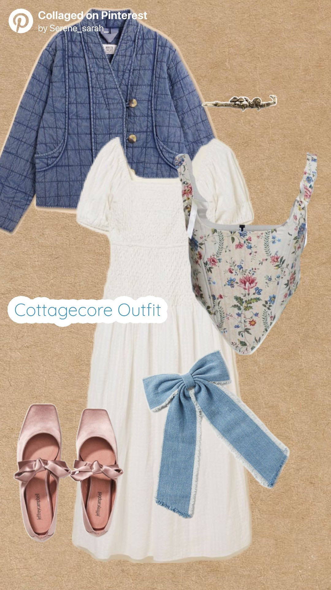 Cottagecore outfit collage 