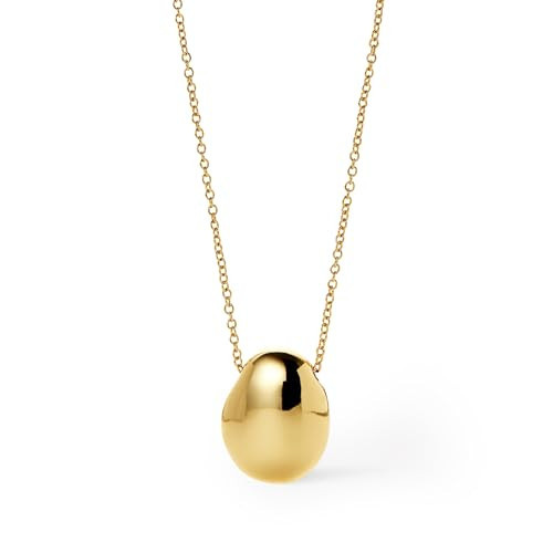 Ana Luisa Pebble Pendant Necklace for Women - 14K Gold Plated and Silver Rhodium Plated Trendy Teardrop Necklace with Lobster Clasp - Hypoallergenic, Water-Resistant, Tarnish-Free Jewelry | Amazon (US)