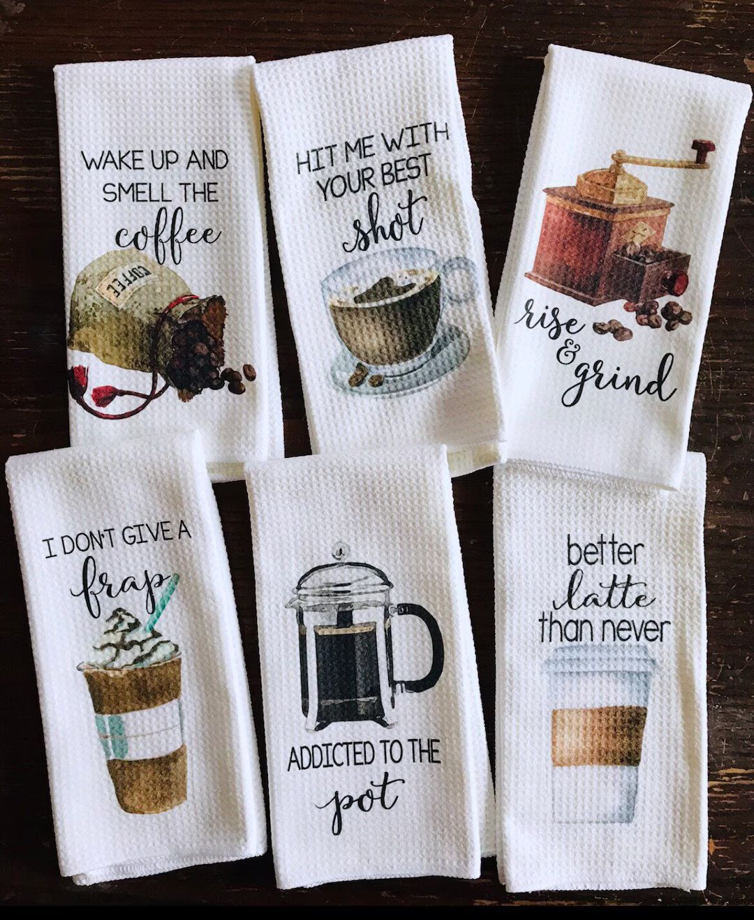 Coffee Lover Gift  Funny Kitchen Towels  Coffee Decor  - Etsy | Etsy (US)