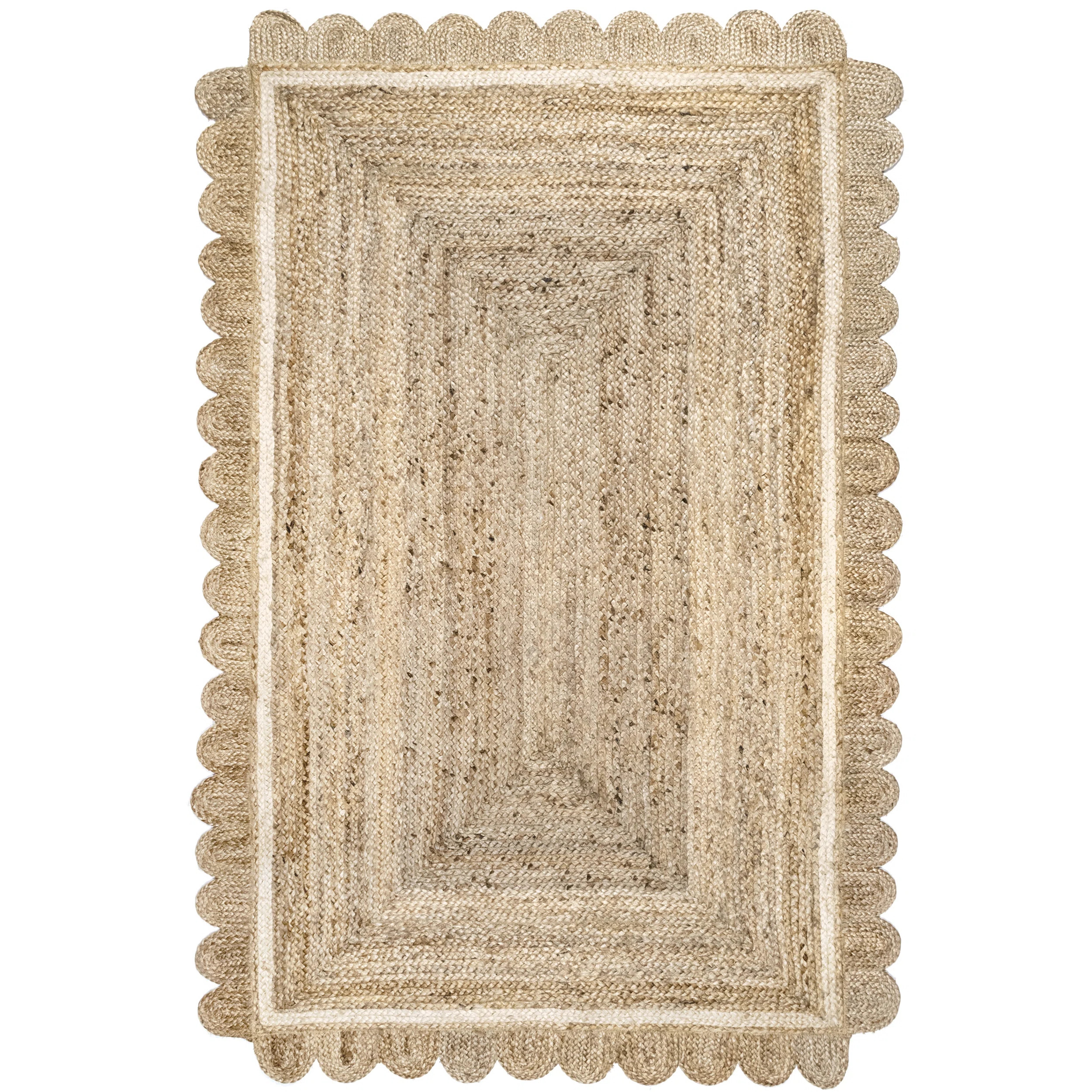 Tera Petals Braided Jute Area Rug | Wayfair North America