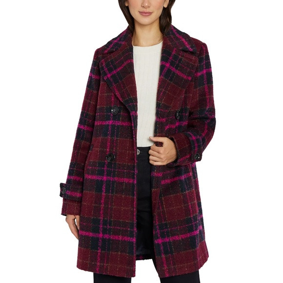 SAM EDELMAN - Women's Double-Breasted Plaid Coat | Poshmark
