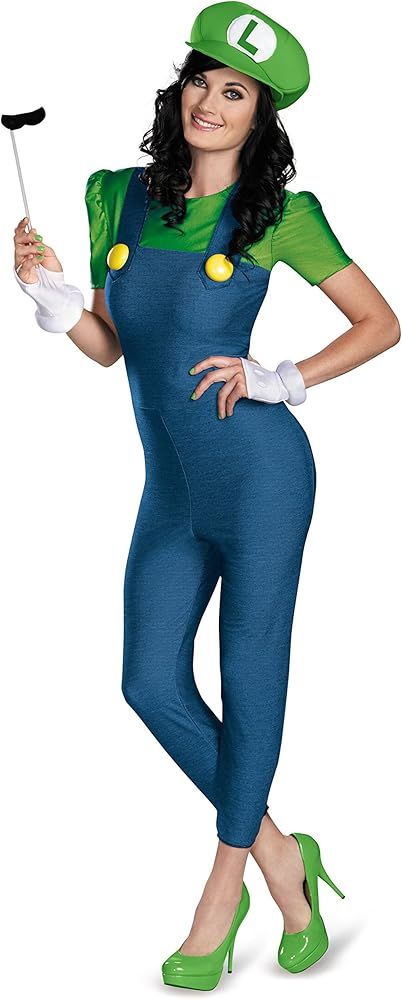 Disguise Women's Nintendo Super Mario Bros.Luigi Female Deluxe Costume | Amazon (US)