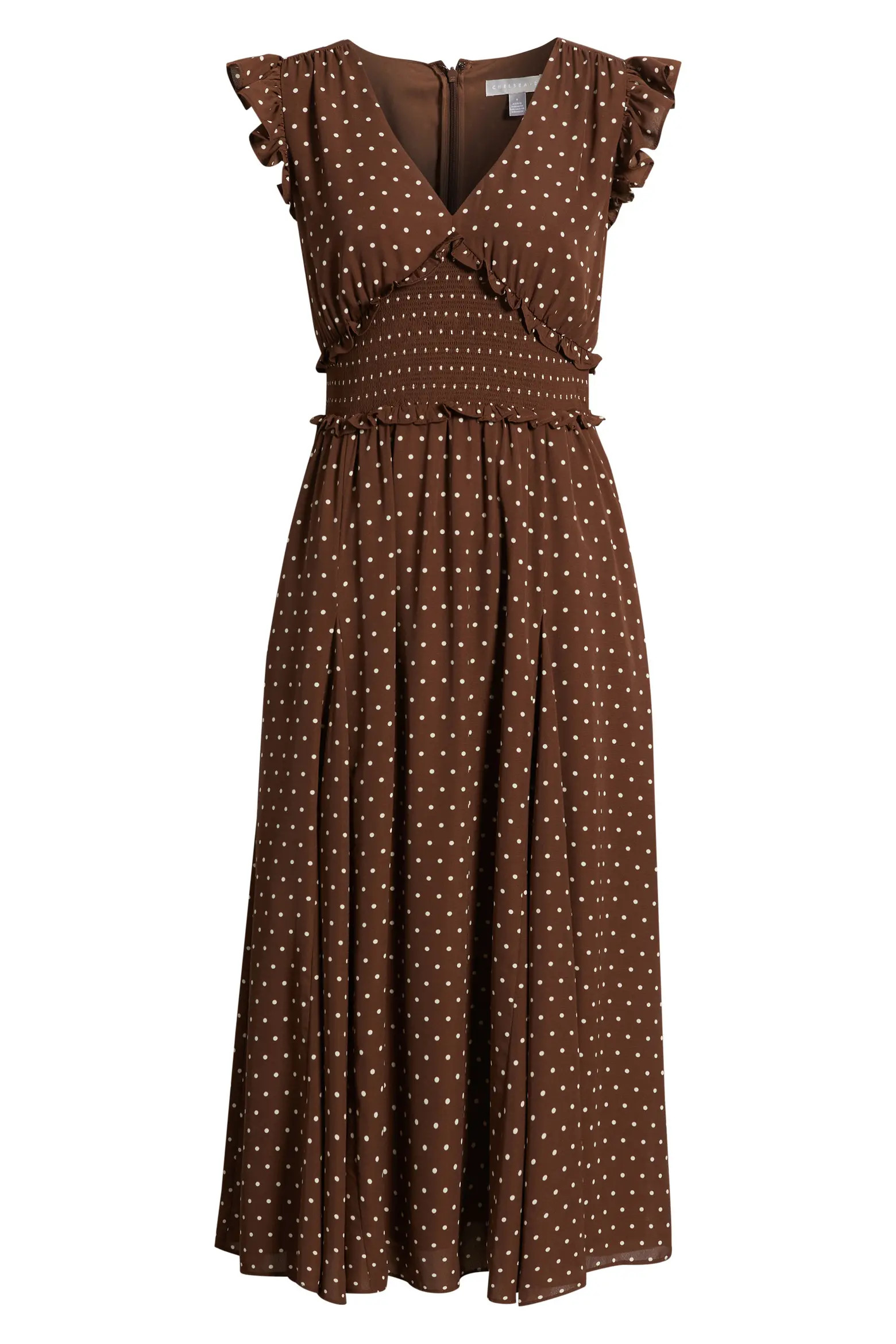 Chelsea28 Smocked Chiffon Midi Dress (Women) | Nordstrom | Nordstrom