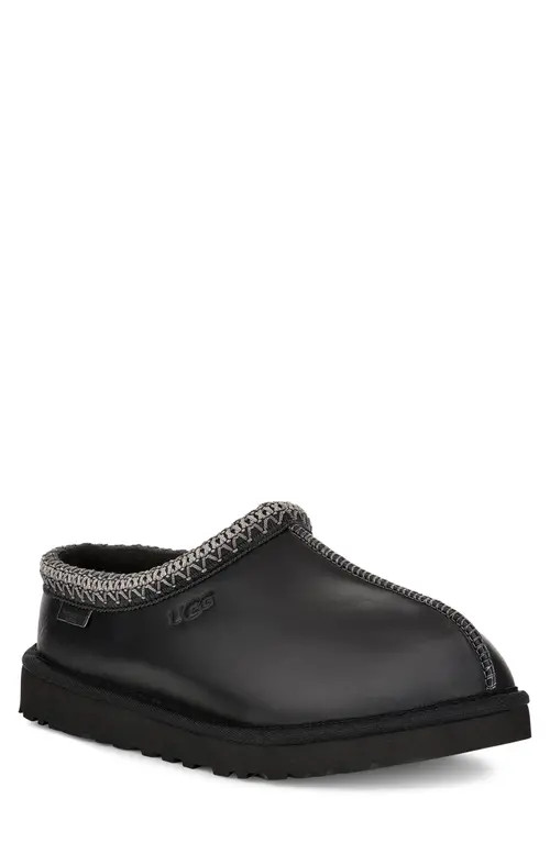 UGG(r) Tasman Leather Slipper in Black at Nordstrom, Size 11 M | Nordstrom