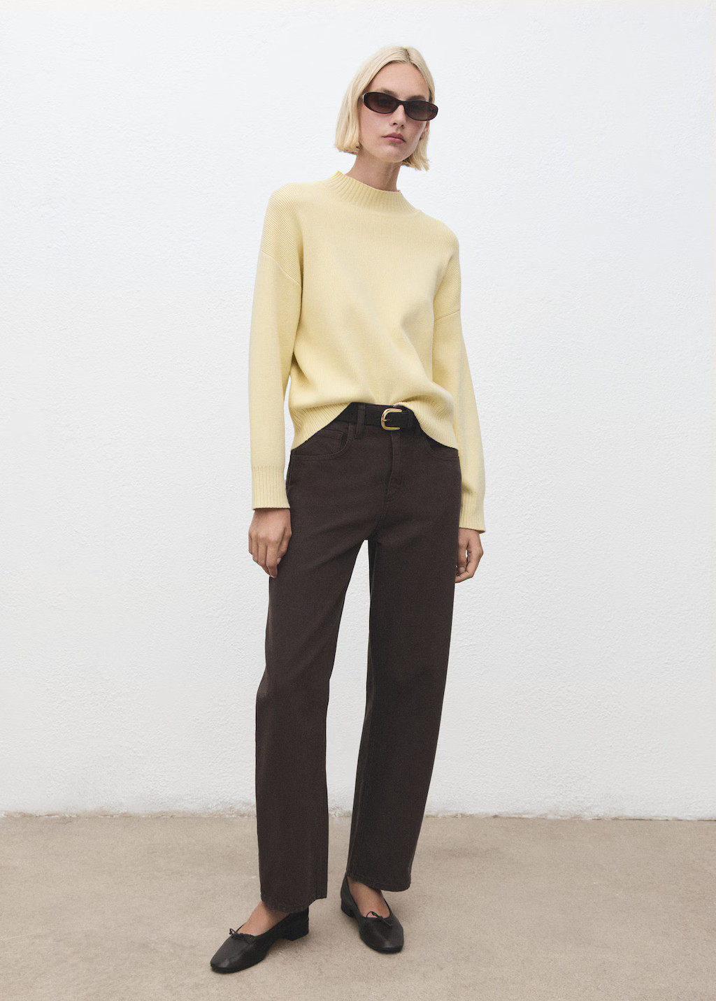 High collar sweater yellow - Woman - XL - MANGO | MANGO (UK)