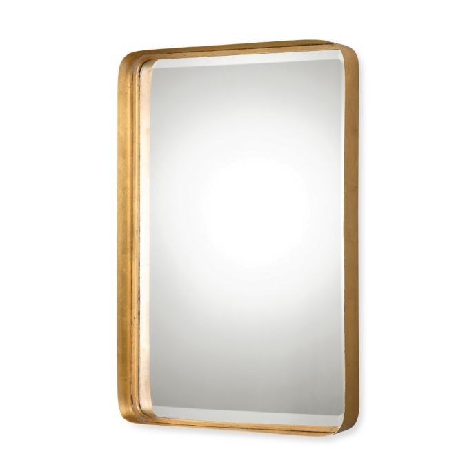 Uttermost 20-Inch x 30.25-Inch Crofton Rectangular Mirror in Antique Gold | Bed Bath & Beyond