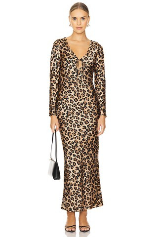 Bardot Verona Printed Satin Dress in Leopard from Revolve.com | Revolve Clothing (Global)