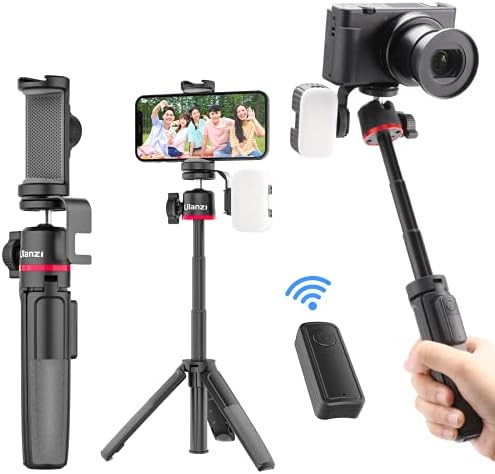 Phone Camera Mini Tripod for Vlogging - MT-30 Extendable Cell Phone Selfie Stick Tripod with Remo... | Amazon (US)