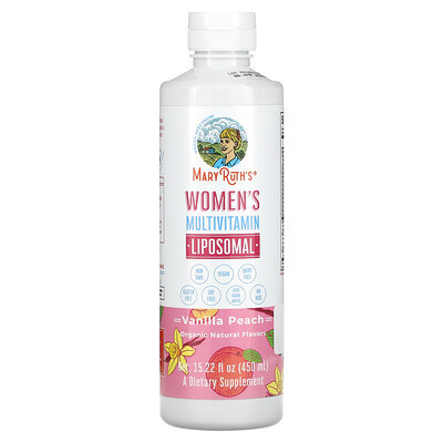MaryRuth's, Women's Multivitamin Liposomal, Vanilla Peach , 15.22 fl oz (450 ml) | iHerb