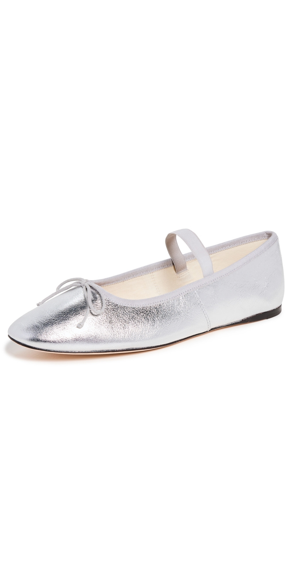 Loeffler Randall Leonie Soft Ballet Flats Silver 7 | Shopbop