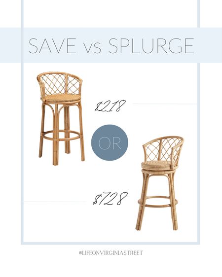 Save vs splurge!! These coastal barstools are SO similar! Grab the same look of the designer one for way less! 

splurge vs save, coastal style, kitchen barstools, kitchen furniture, kitchen finds, walmart furniture, walmart barstools, serena and lily, rattan furniture, coastal home, splurge vs save, affordable furniture, looks for less, designer inspired

#LTKhome #LTKstyletip #LTKFind